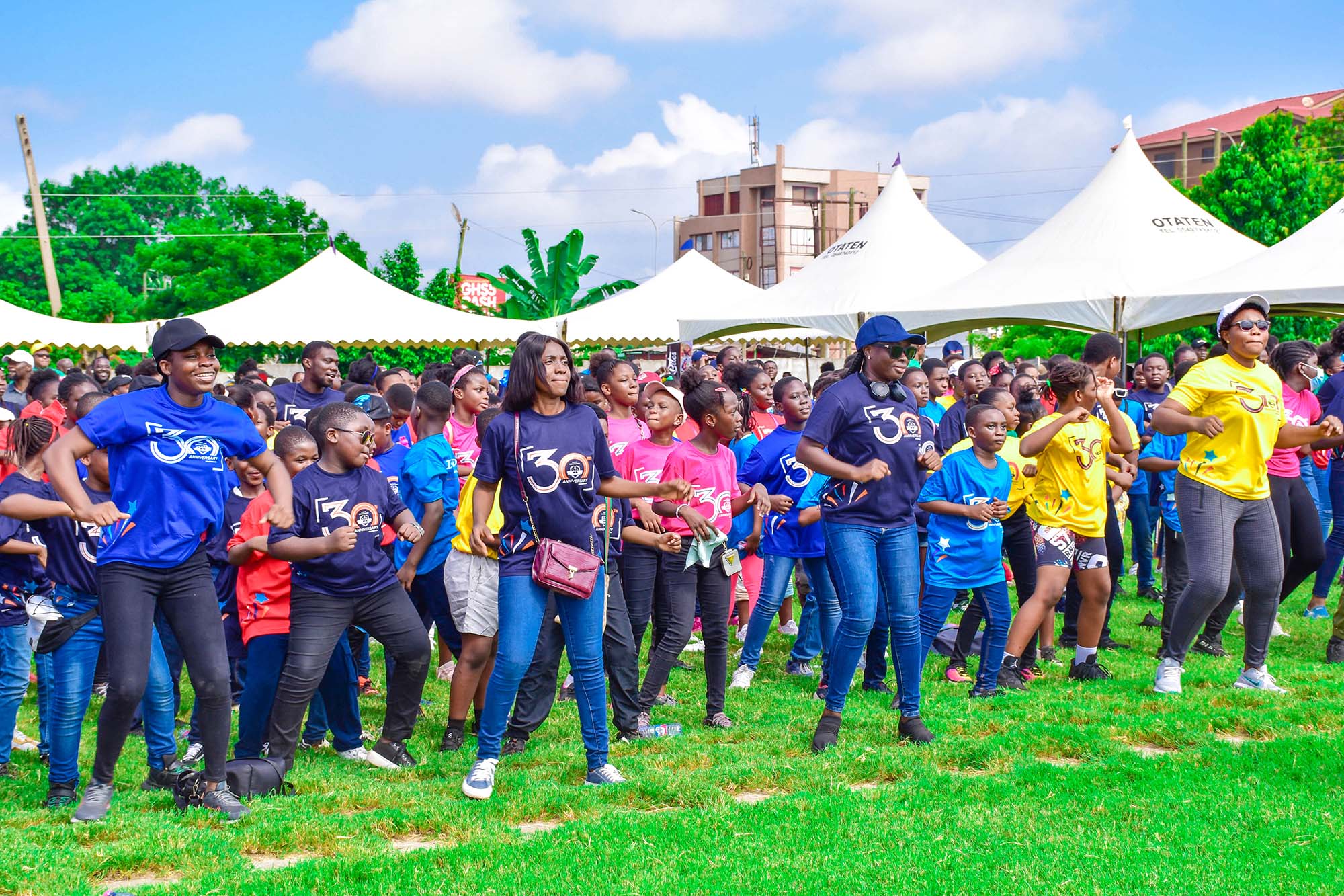 Students in traditional attire at Christ Ambassadors School of Excellence